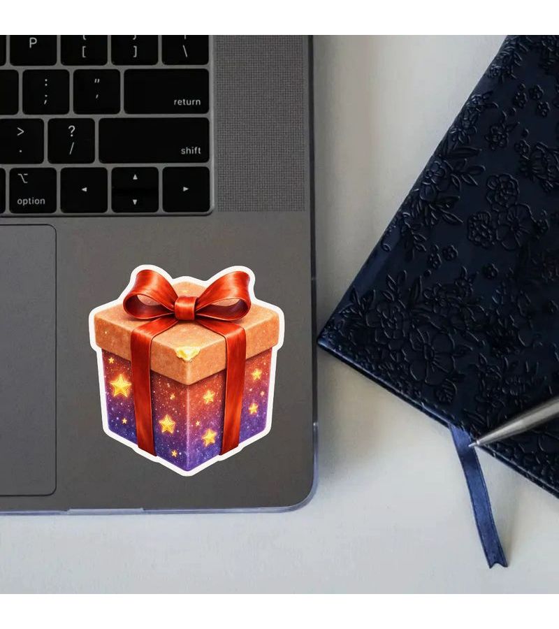Magic Gift Box Vinyl Stickers 5pcs Self Adhesive Removable Decor - Image 3