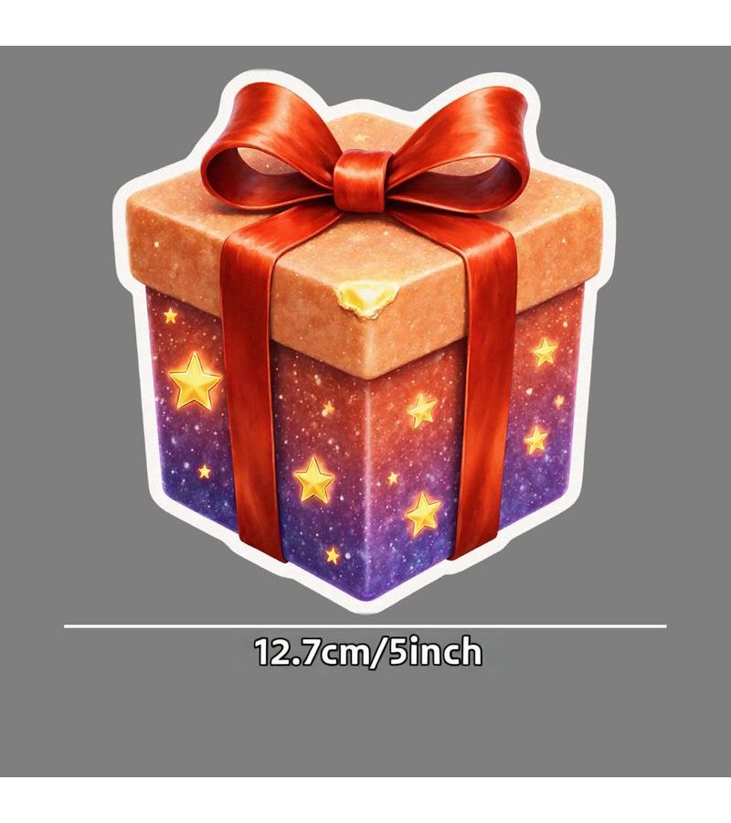Magic Gift Box Vinyl Stickers 5pcs Self Adhesive Removable Decor - Image 4