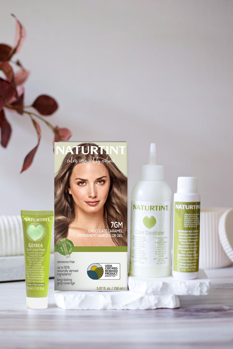 Naturtint 7GM Chocolate Caramel Permanent Hair Color (Pack of 6), Ammonia Free, Vegan, Cruelty Free, up to 100% Gray Coverage, Long Lasting Results (Packaging may vary) - Image 2
