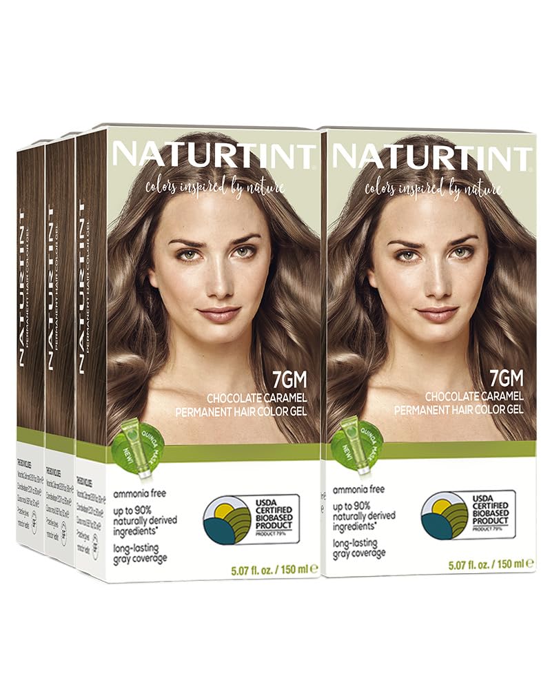 Naturtint 7GM Chocolate Caramel Permanent Hair Color (Pack of 6), Ammonia Free, Vegan, Cruelty Free, up to 100% Gray Coverage, Long Lasting Results (Packaging may vary) - Image 1