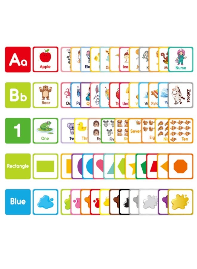 Children's Cognitive Cards Cartoon English Flash Cards Letter Shape Animal Learning Education Enlightenment Early Education Cards - Image 2
