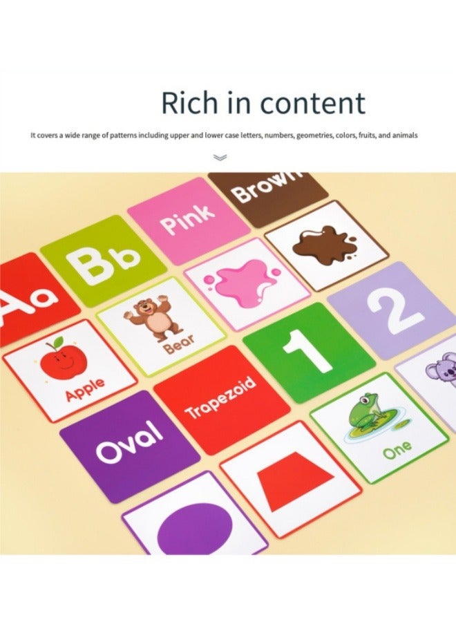 Children's Cognitive Cards Cartoon English Flash Cards Letter Shape Animal Learning Education Enlightenment Early Education Cards - Image 5