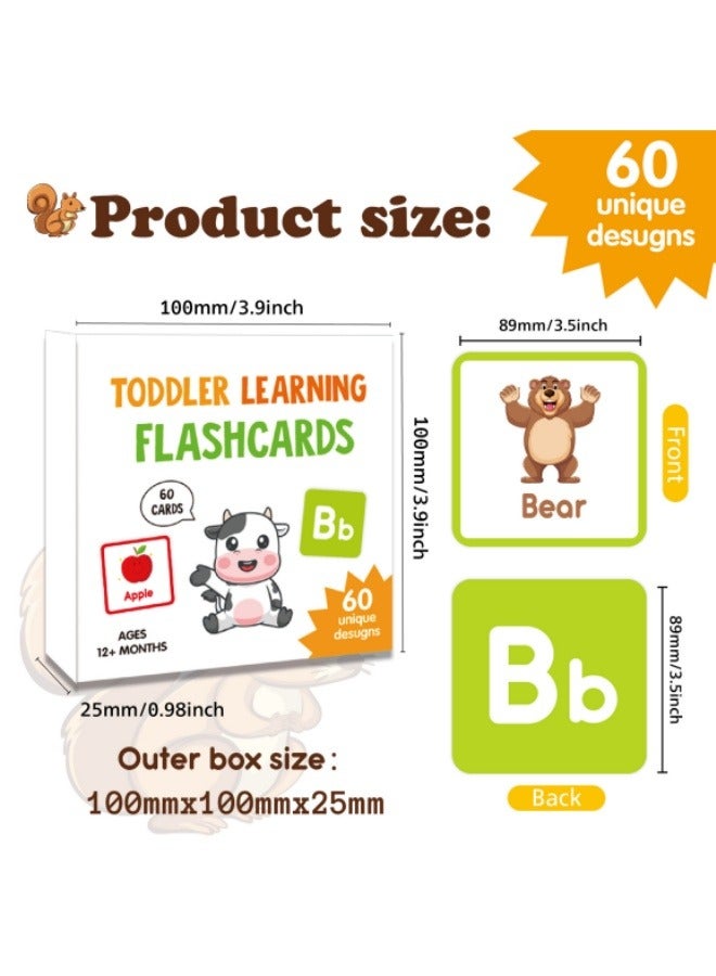 Children's Cognitive Cards Cartoon English Flash Cards Letter Shape Animal Learning Education Enlightenment Early Education Cards - Image 4