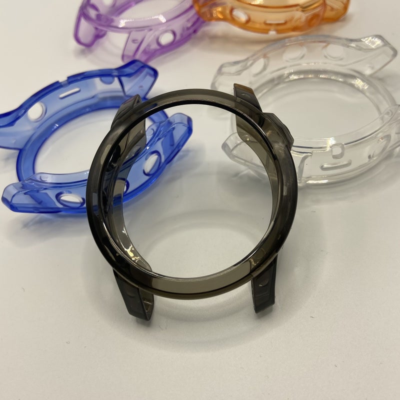 Transparent Blue Soft TPU Half Cover For Fenix 7X Sport Smartwatch - Image 5