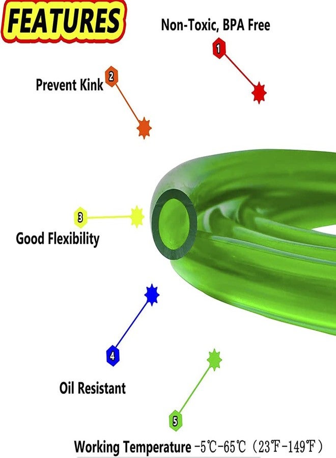 Feelers Green PVC Tubing 7/8"ID x 1-5/32"OD Vinyl Flexible Hose Water Fish Tank Aquarium Tubing Low Pressure Tube BPA Free, 9.84FT - Image 4