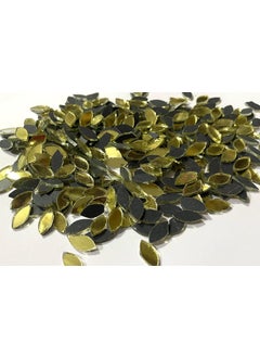 OMX OMX 7mm x 14mm Golden Eye OvalBoat Shape Sewn Mirrors for Embroidery Making Art Craft Projects 700 Pc 200 Gram 