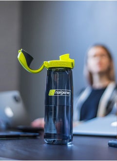 Nalgene Nalgene USA 700ml OTF Tritan Renew Bottle Charcoal w/Lime Charcoal Sustain  - Image 5
