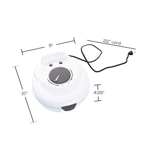Chef Buddy Waffle Cone Maker - Electric Nonstick Waffle Iron with Shaper Cone Included - Small Kitchen Appliances (White) - Image 2