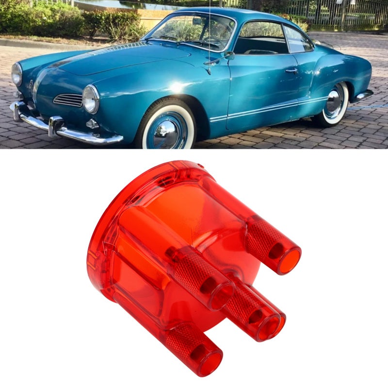 Car Distributor Cap: Red Premium Plastic - Durable High Temperature Resistant Easy Installation for Dune Bug, Ghia, Baja Bus, Dasher, Campmobile, Thing, Transporter, Standard - Image 5