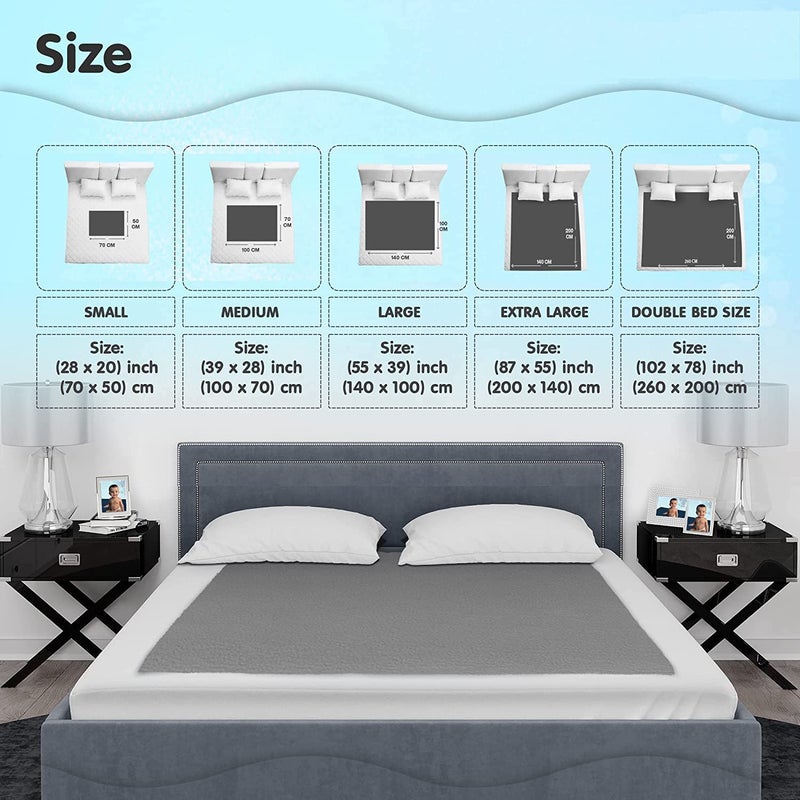 Amigos Waterproof Baby Bed Protector Dry Sheets for New Born Babies Reusable Mats Cot & Bassinet Gift Pack (Extra Large (200x140cm), Purple) - Image 3
