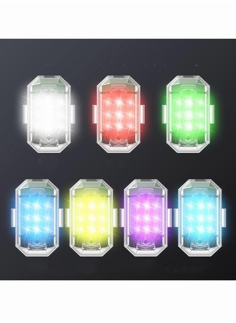 High Brightness Wireless Led Strobe Light - 7 Colors Led  Strobe Lights With Remote Control, USB Charging Mini Riding Anti-Collision Night Signal Light