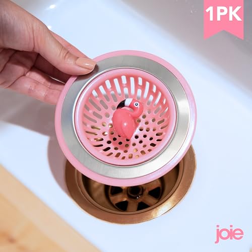 Joie Flamingo Kitchen Sink Strainer Basket, Drain Cover, Pink, 1 Count - Image 2