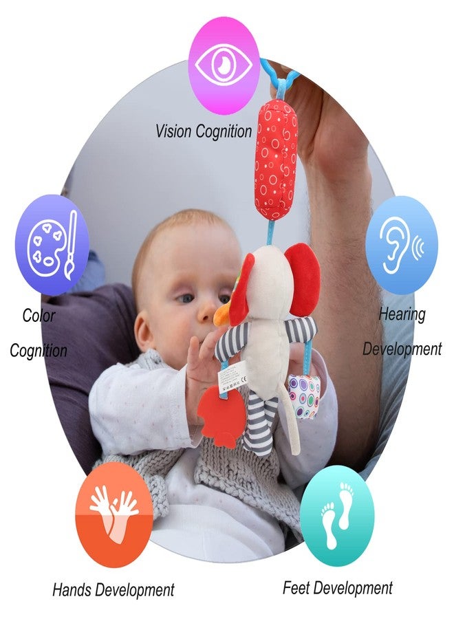 BLOOBLOOMAX Baby Car Seat Toys, Infant Soft Plush Rattle, Cute Animal Doll,Early Development Hanging Stroller Toys for Newborn Boys Girls Gifts (12 PCS) - Image 4