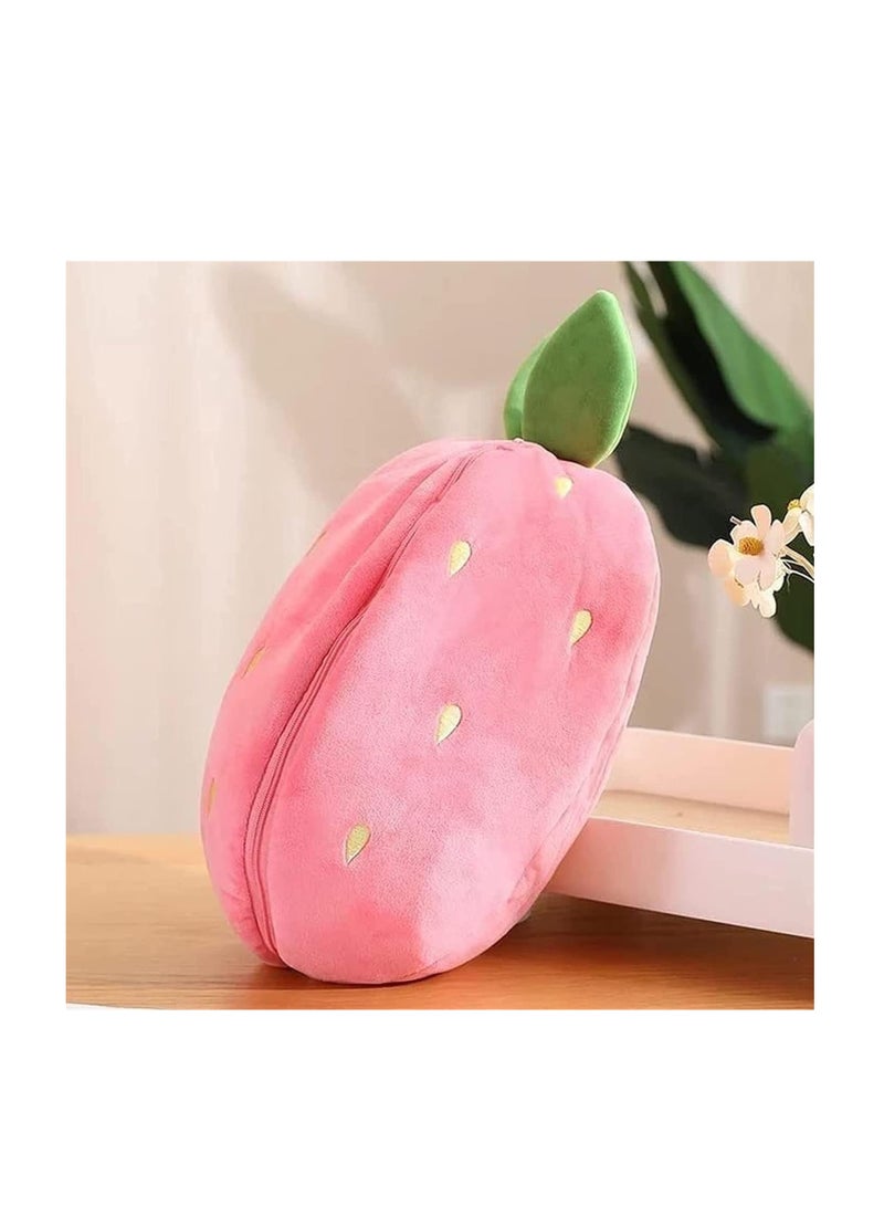 orange Bunny Plush Toys, Rabbit Muppet Toys, Strawberry Bunny Transformed into Little Rabbit Fruit Doll Plush Toy Carrot Rabbit Plush Doll Girl for Kids (orange Rabbit, 18cm)