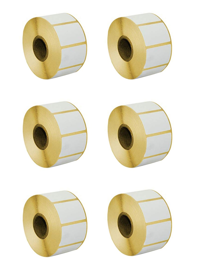 Libra Thermal Transfer Plain Barcode Label, 50mm x 25mm, White (PACK OF 12) - Image 2