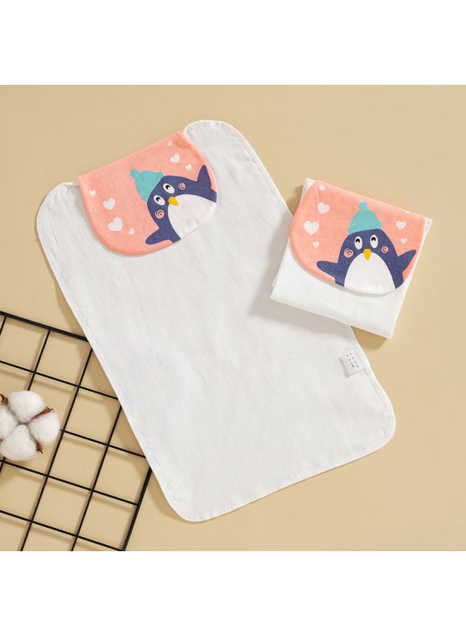 Baby Cotton Sweat Towel Four-layer Gauze Children's Printed Sweat Towel Outlet