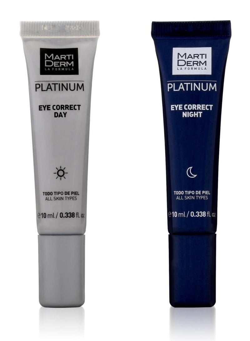 مارتيديرم مجموعة مارتيديرم بلاتينيوم للعناية الليلية والنهارية للعينين، 2 × 10 مل - Image 2