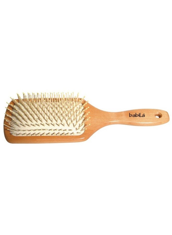 babiLa - Paddle Hair Brush (Wooden Finish)-Hb-V101 - Image 1