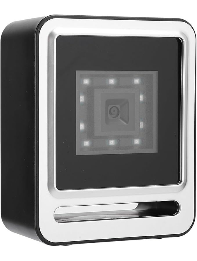 Silver Desktop Barcode Scanner for Library Warehouse and Supermarket - Image 1