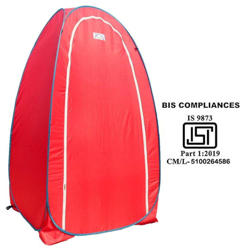 Homecute Foldable Portable Pop-up Cloth Changing Tent or Toilet Tent for Camping Hiking and Picnic Length:84 cm/2.7 ft X Width: 84 cm/2.7 ft X Height:168 cm/5.5 ft. (Red) - Image 2
