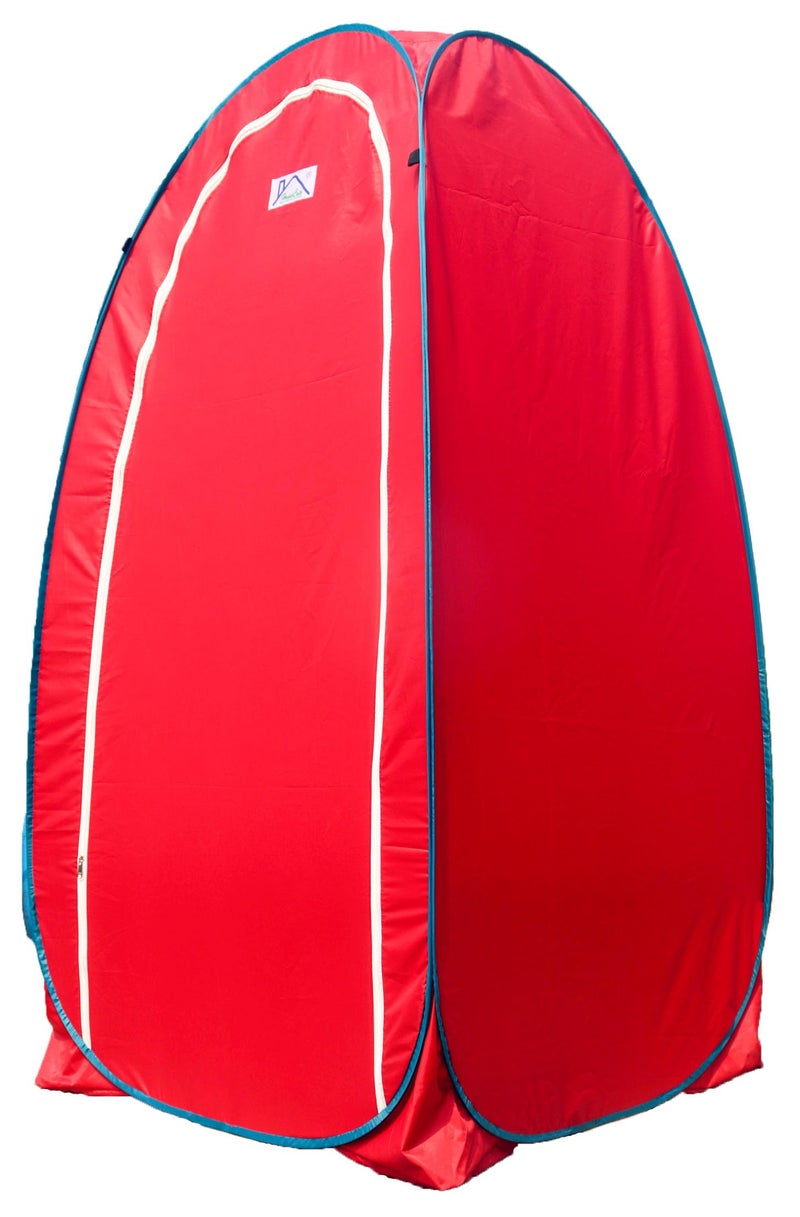 Homecute Foldable Portable Pop-up Cloth Changing Tent or Toilet Tent for Camping Hiking and Picnic Length:84 cm/2.7 ft X Width: 84 cm/2.7 ft X Height:168 cm/5.5 ft. (Red) - Image 1