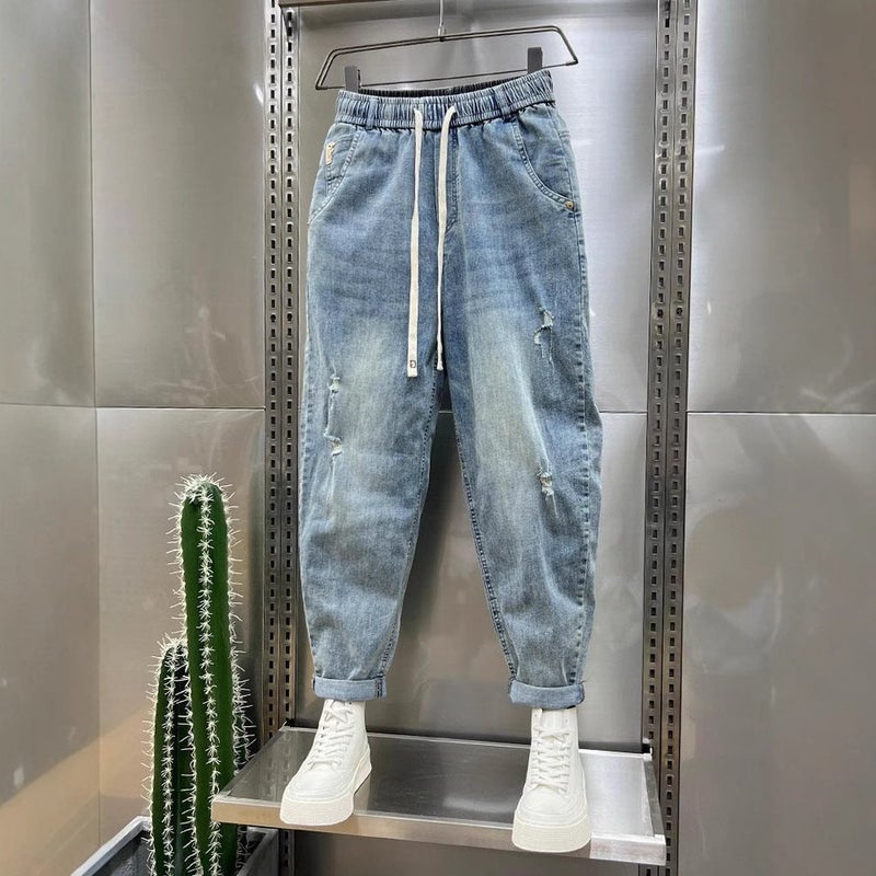 Unisex Classic Denim Jeans Loose Fit Daily Outdoor Wear - Image 3