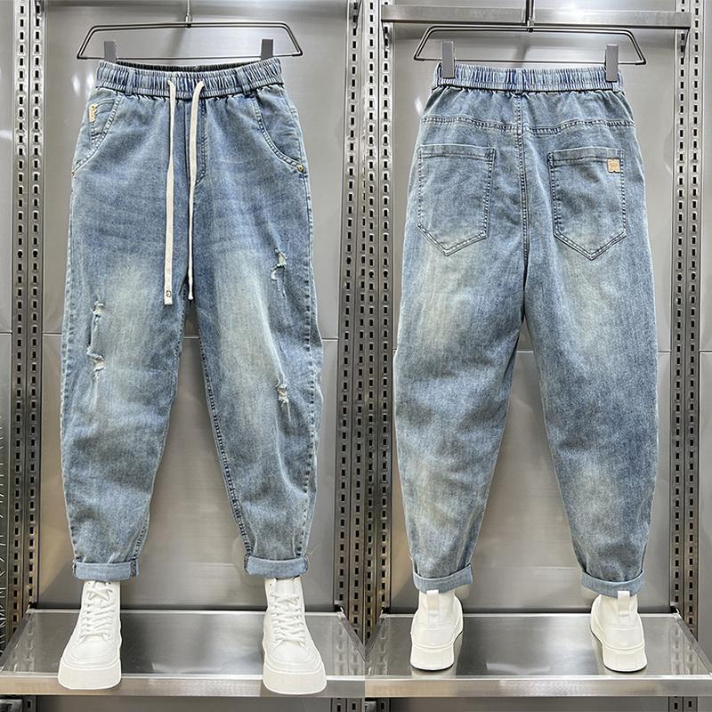 Unisex Classic Denim Jeans Loose Fit Daily Outdoor Wear - Image 1