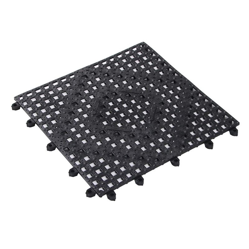 Restaurantware Restaurantware Bar Lux 12 x 12 Inch Bar Spill Mat 10 Interlocking Bar Service Mat  Diamond Cutouts Washable Black Rubber Bartender Mat Flexible for Glassware 