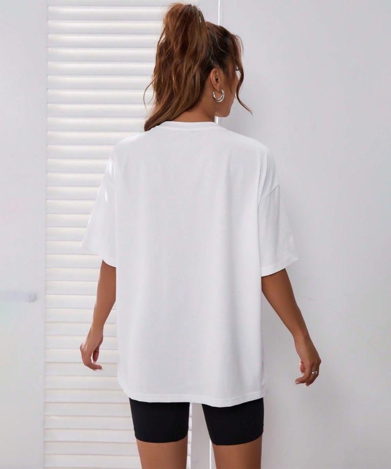 SHODOX® Women's Pure Cotton Printed Oversized T-Shirt (Pack of 1) - Image 2