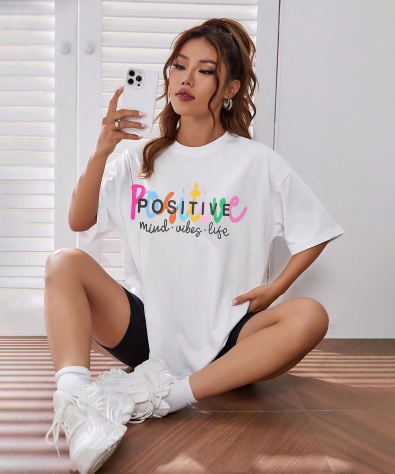 SHODOX® Women's Pure Cotton Printed Oversized T-Shirt (Pack of 1) - Image 4