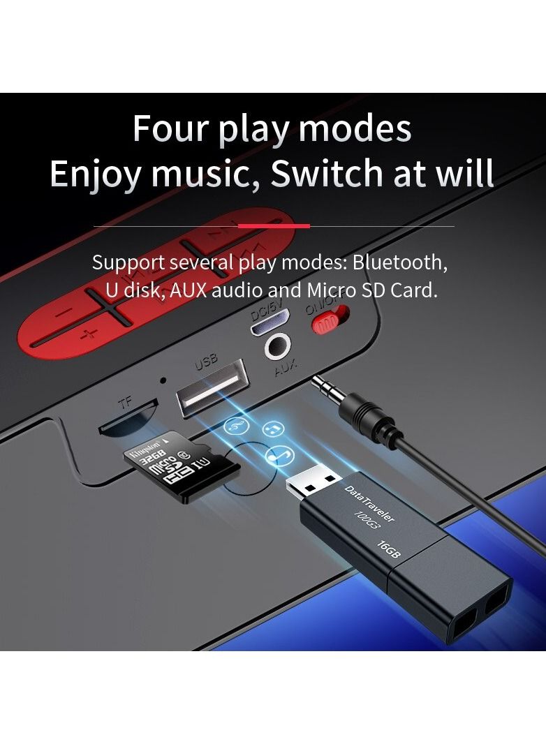 AROAQ Portable Bluetooth Speaker Bluetooth 5.0 Speaker with 3D Stereo HiFi Bass Bluetooth Speaker Wireless Dual Horn Speakers - Image 5