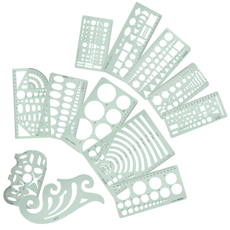 12pcs Ruler Set Curve Shaped Grading Rulers for Sewing Pattern Designs Drawing Template - Image 4