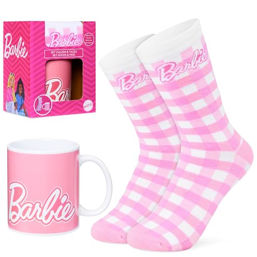 Barbie Mug and Socks Gift Set for Women Teenagers Cute 10.5oz Ceramic Mug Soft Calf Socks, Stocking Stuffers Gifts for Her - Image 1