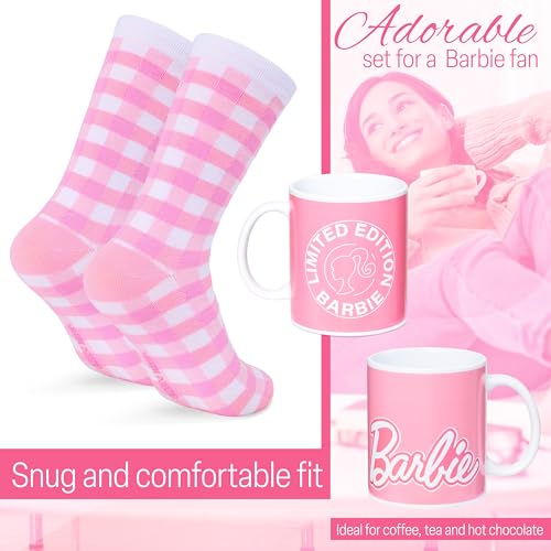 Barbie Mug and Socks Gift Set for Women Teenagers Cute 10.5oz Ceramic Mug Soft Calf Socks, Stocking Stuffers Gifts for Her - Image 4
