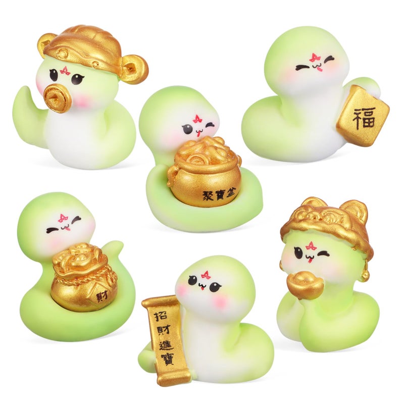 5 Sets Mini Snake Figurines Chinese New Year Theme Tabletop Desktop Home Decor - Image 3