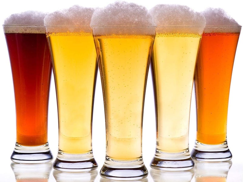 Circleware Quench Beer Drinking Glasses Set of 4 Home  Kitchen Entertainment Dinnerware Highball Glassware for Water Wine Juice and Best Bar Liquor Dining Decor Beverage 118 oz Clear - Image 3