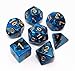 CREEBUY Blue Mix Black Dice DND Polyhedral Dice Set for Dungeon and Dragons DD RPG Role Playing Games 7Die Set - Image 2
