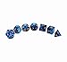 CREEBUY Blue Mix Black Dice DND Polyhedral Dice Set for Dungeon and Dragons DD RPG Role Playing Games 7Die Set - Image 4