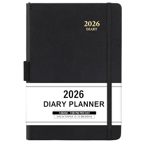 Feteulo 2026 Appointment Book & Planner - January 2026 - December 2026, Daily Hourly Planner, 5.75" X 8.25", 60-Minute Interval, Faux Soft Leather Cover, Premium Paper, Academic Calendar, Pen Holder, Inner Pocket - Image 1