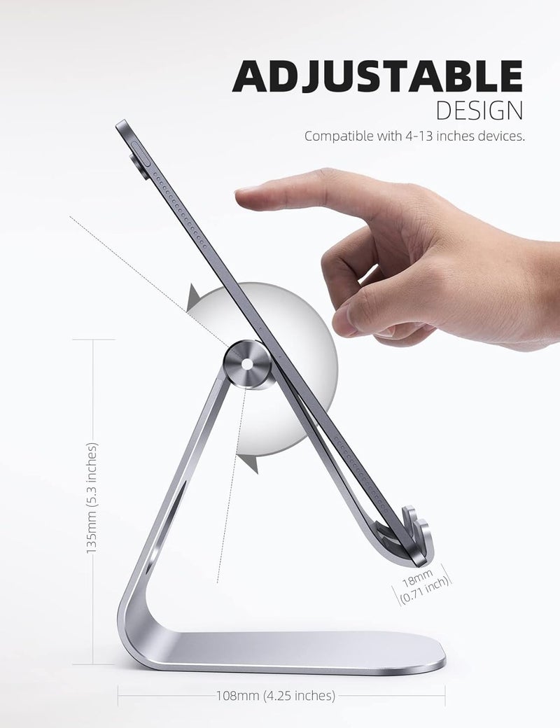 Lamicall Lamical Adjustable Tablet Stand - Desktop Holder with Charging, Compatible with iPad Pro 12.9, Air 4, Mini 7.9, Switch, Galaxy Tab and More - Image 5