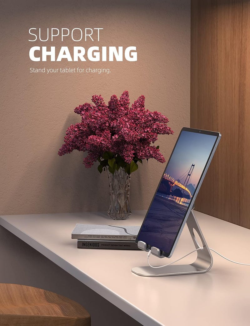 Lamicall Lamical Adjustable Tablet Stand - Desktop Holder with Charging, Compatible with iPad Pro 12.9, Air 4, Mini 7.9, Switch, Galaxy Tab and More - Image 4