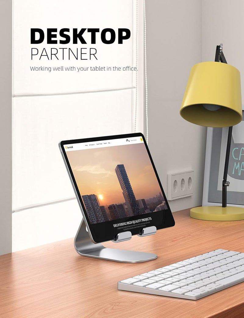 Lamicall Lamical Adjustable Tablet Stand - Desktop Holder with Charging, Compatible with iPad Pro 12.9, Air 4, Mini 7.9, Switch, Galaxy Tab and More - Image 3