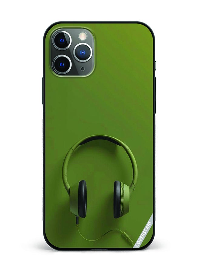 COVERSCART Protective Case Cover For Apple iPhone 11 Pro Headphone Design Green