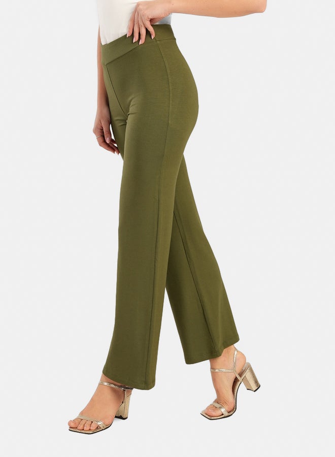 Carina Straight Cut Solid Pants - Image 1