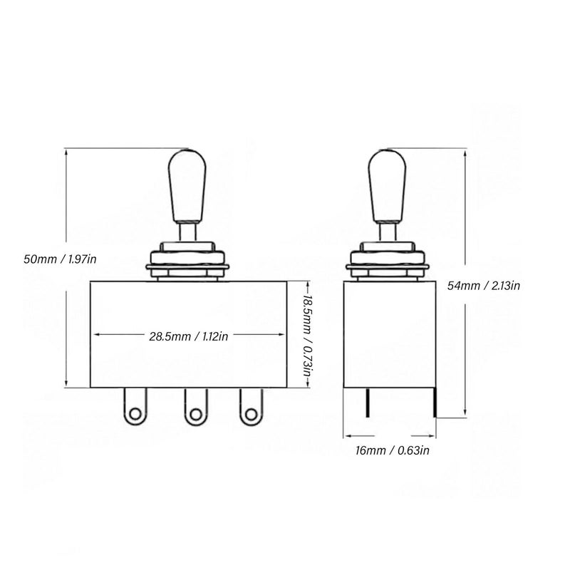 3Pcs Electric Guitar Toggle, 3 Way Voice Ceover, Metal Guitar Toggle for Electric, Musicnstrument Access with Detailed Inlation - Image 3