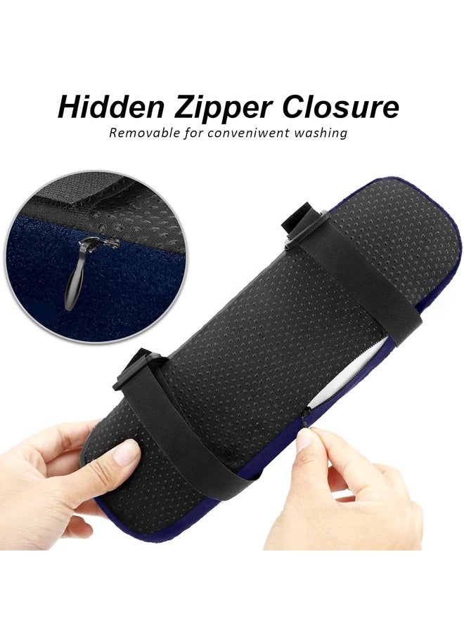 2PCS Car Seat Armrest Covers, Universal Chair Arm Covers for Car Seat, Office Chairs, Wheelchair, Gaming Chair（Blue） - Image 3