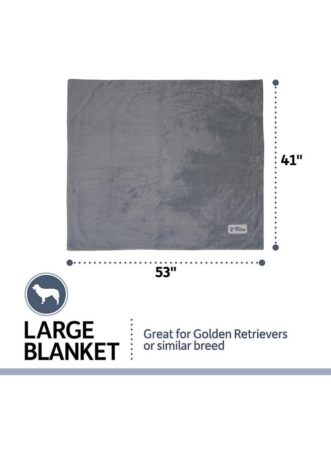 petfusion PetFusion Premium Dog &Cat Blanket | Ultra Soft Available in Plush or Quilted; 2 Colors (Grey; Brown) | Perfect Blanket for Small Dogs & Large Dogs  - Image 3