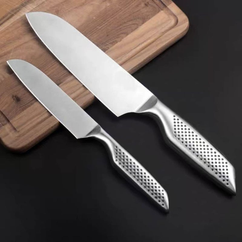 aDai Set of 2 German Stainless Steel Chef and Paring Knife Combo Professional Chopping Cutting Multipurpose Sharp Blade Essential Knives for Home and Kitchen - Image 1