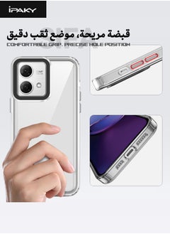 IPAKY Motorola Moto G84 Cover, Clear Acrylic Hard Back Panel + Clear TPU Soft Frame Case Cover, [Anti Drop][Anti Slip][Shockproof][Non-Stick Fingerprint] Protective Case for Motorola Moto G84 5G, Clear  - Image 5