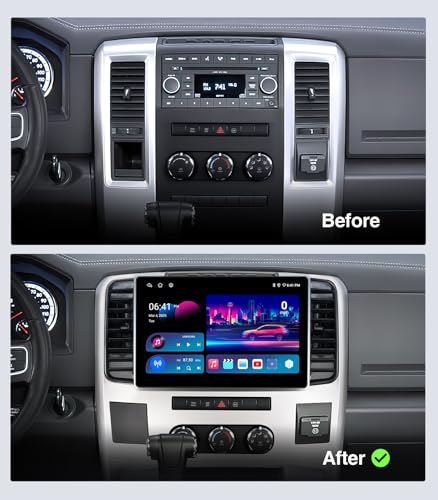 AINAVITO 13.1" 2K Android 13 Car Stereo for Dodge Ram 1500 2500 3500 (2009-2012) - 8-Core 6GB+128GB Wireless CarPlay Android Auto Radio, 1920x1200 IPS Touchscreen, Support Alpine System, 5G WiFi - Image 2